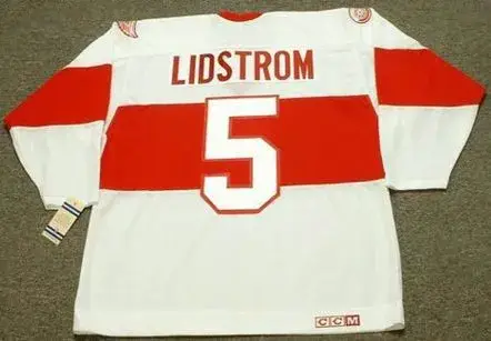 NICKLAS LIDSTROM Detroit Red Wings 1920’s CCM Vintage Throwback NHL Hockey Jersey 