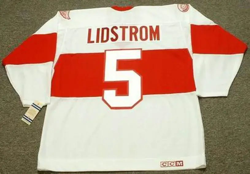 NICKLAS LIDSTROM Detroit Red Wings 1920’s CCM Vintage Throwback NHL Hockey Jersey 