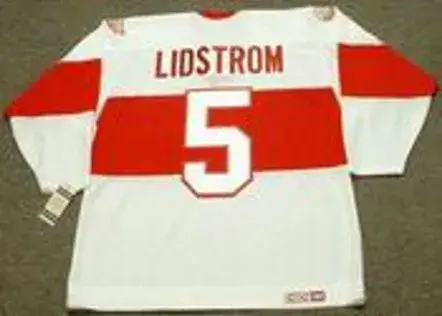 NICKLAS LIDSTROM Detroit Red Wings 1920’s CCM Vintage Throwback NHL Hockey Jersey 