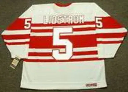 NICKLAS LIDSTROM Detroit Red Wings 1992 CCM Vintage Throwback NHL Hockey Jersey 