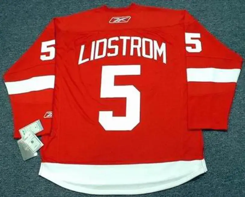 NICKLAS LIDSTROM Detroit Red Wings 2011 REEBOK Throwback Home NHL Jersey 