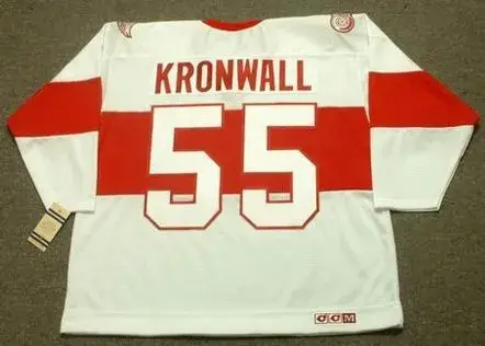NIKLAS KRONWALL Detroit Red Wings 1920’s CCM Vintage Throwback NHL Hockey Jersey 