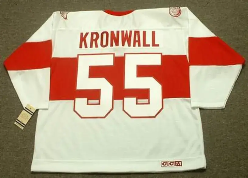 NIKLAS KRONWALL Detroit Red Wings 1920’s CCM Vintage Throwback NHL Hockey Jersey 