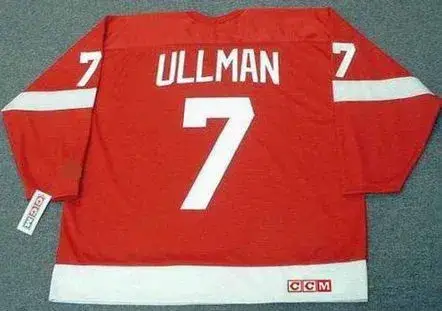 NORM ULLMAN Detroit Red Wings 1966 Home CCM Throwback NHL Hockey Jersey 