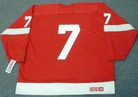 NORM ULLMAN Detroit Red Wings 1966 Home CCM Throwback NHL Hockey Jersey 