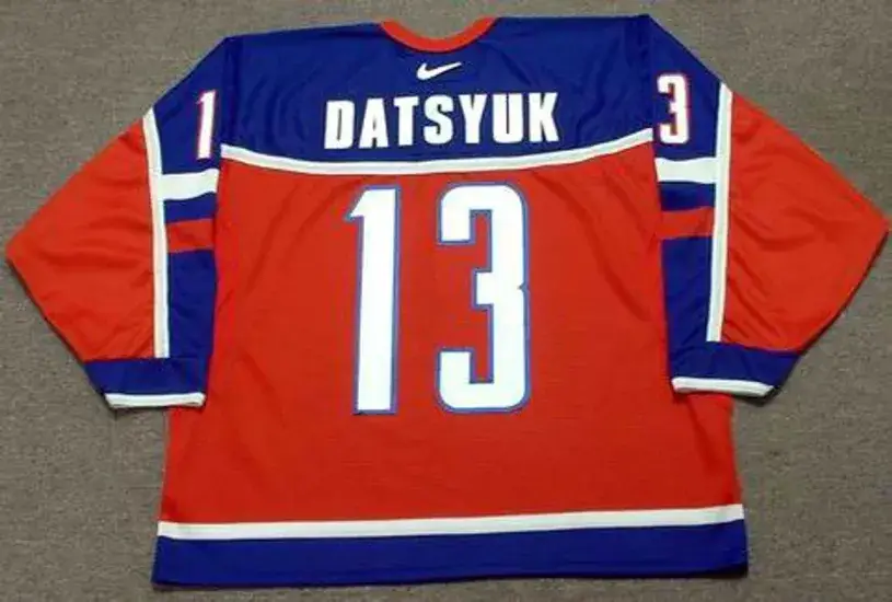 PAVEL DATSYUK 2004 Team Russia Nike Olympic Throwback Hockey Jersey 