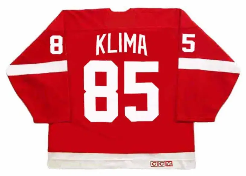 PETR KLIMA Detroit Red Wings 1987 CCM NHL Vintage Throwback Jersey 