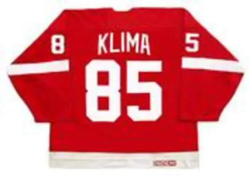 PETR KLIMA Detroit Red Wings 1987 CCM NHL Vintage Throwback Jersey 