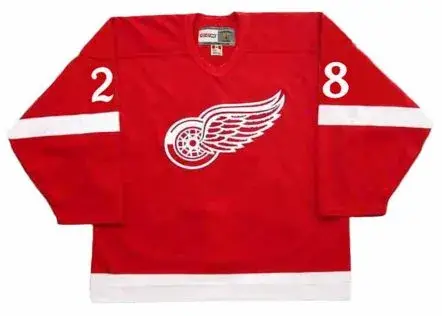 REED LARSON Detroit Red Wings 1982 CCM Vintage Throwback NHL Hockey Jersey