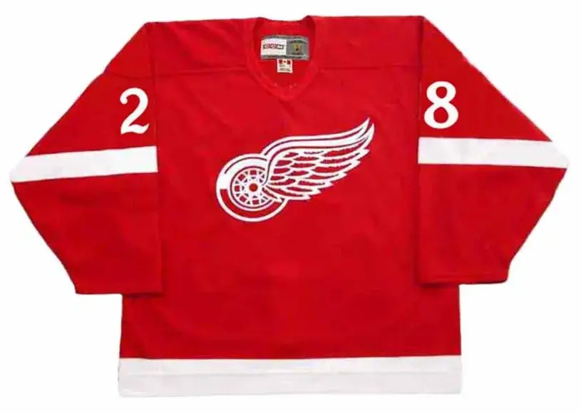 REED LARSON Detroit Red Wings 1982 CCM Vintage Throwback NHL Hockey Jersey