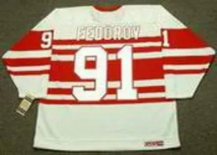 SERGEI FEDOROV Detroit Red Wings 1992 CCM Vintage Throwback NHL Hockey Jersey 