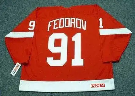 SERGEI FEDOROV Detroit Red Wings 2002 Away CCM Throwback NHL Hockey Jersey 