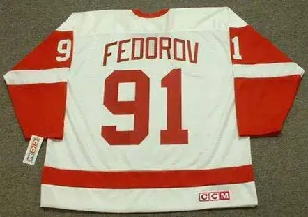 SERGEI FEDOROV Detroit Red Wings 2002 Home CCM Throwback NHL Hockey Jersey 