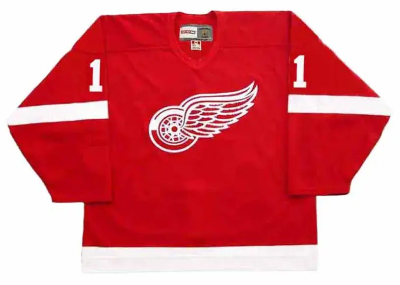 SHAWN BURR Detroit Red Wings 1985 Away CCM Throwback NHL Hockey Jersey