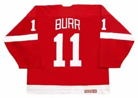 SHAWN BURR Detroit Red Wings 1985 Away CCM Throwback NHL Hockey Jersey 