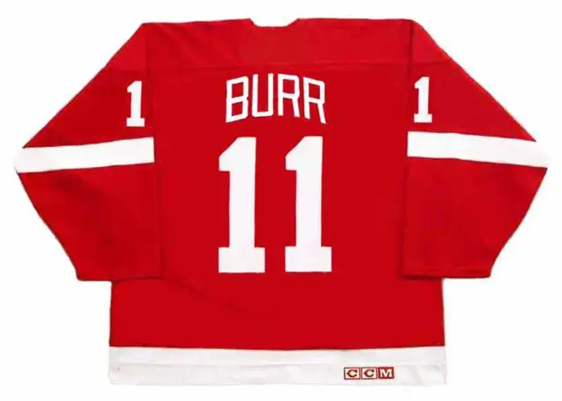 SHAWN BURR Detroit Red Wings 1985 Away CCM Throwback NHL Hockey Jersey 