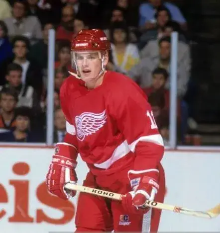 SHAWN BURR Detroit Red Wings 1985 Away CCM Throwback NHL Hockey Jersey 