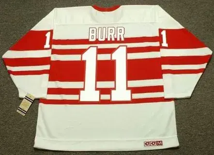 SHAWN BURR Detroit Red Wings 1992 CCM Vintage Throwback NHL Hockey Jersey 