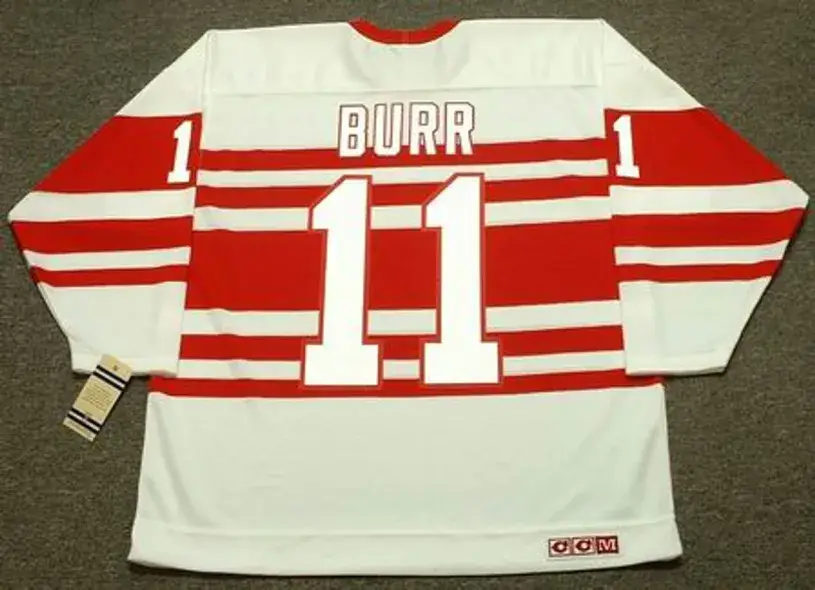 SHAWN BURR Detroit Red Wings 1992 CCM Vintage Throwback NHL Hockey Jersey 