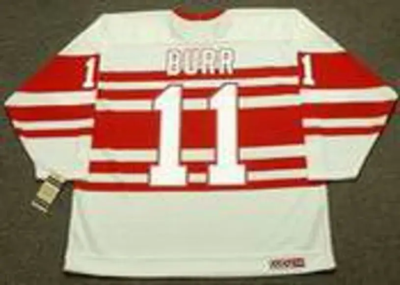 SHAWN BURR Detroit Red Wings 1992 CCM Vintage Throwback NHL Hockey Jersey 