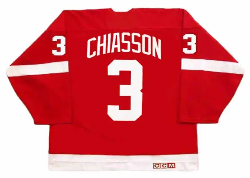 STEVE CHIASSON Detroit Red Wings 1993 Away CCM Throwback NHL Hockey Jersey 