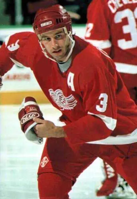 STEVE CHIASSON Detroit Red Wings 1993 Away CCM Throwback NHL Hockey Jersey 
