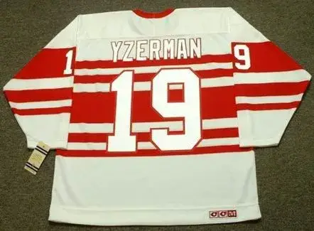 STEVE YZERMAN Detroit Red Wings 1992 CCM NHL Vintage Throwback Jersey 