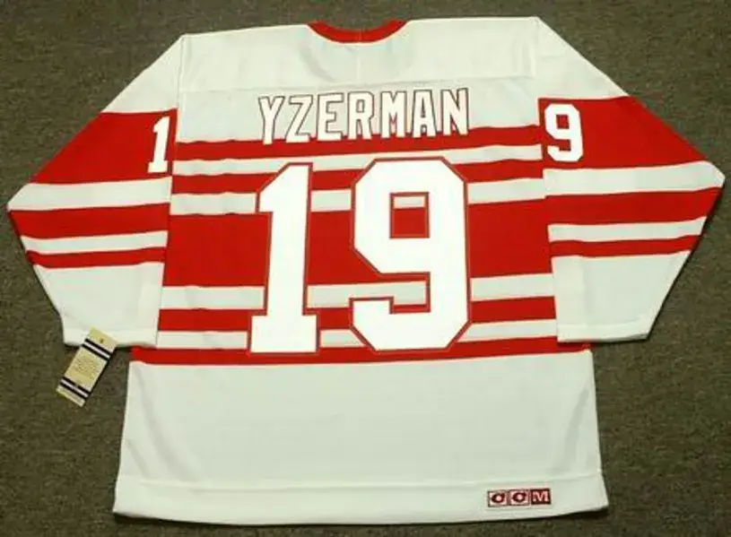 STEVE YZERMAN Detroit Red Wings 1992 CCM NHL Vintage Throwback Jersey 