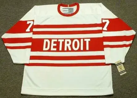 TED LINDSAY Detroit Red Wings 1940’s CCM Vintage Hockey Jersey
