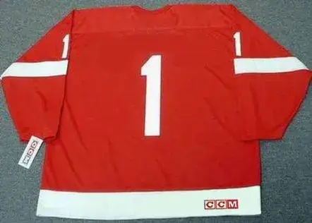 TERRY SAWCHUK Detroit Red Wings 1960’s Home CCM Throwback NHL Hockey Jersey 