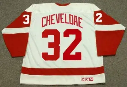 TIM CHEVELDAE Detroit Red Wings 1992 Home CCM Throwback NHL Hockey Jersey 