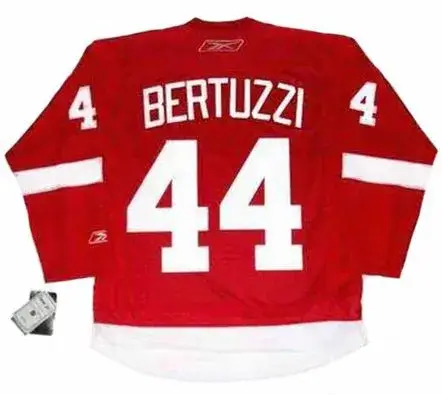 TODD BERTUZZI Detroit Red Wings 2010 REEBOK Throwback Home NHL Hockey Jersey 