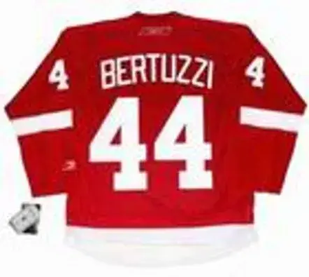 TODD BERTUZZI Detroit Red Wings 2010 REEBOK Throwback Home NHL Hockey Jersey 