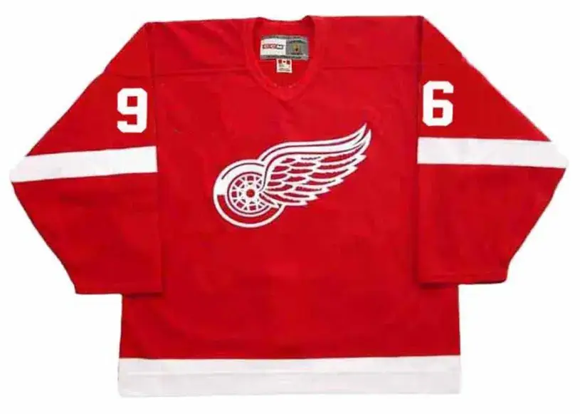 TOMAS HOLMSTROM Detroit Red Wings 2002 Away CCM Throwback NHL Hockey Jersey