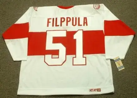 VALTTERI FILPPULA Detroit Red Wings 1920’s CCM Vintage Throwback NHL Hockey Jersey 