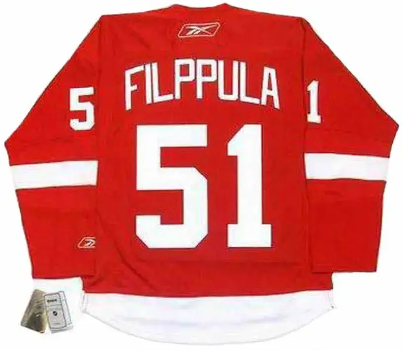 VALTTERI FILPPULA Detroit Red Wings 2010 REEBOK Throwback Home NHL Hockey Jersey 