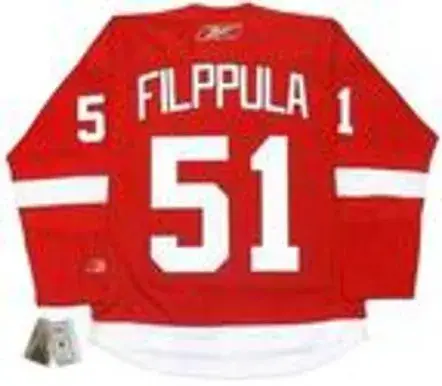 VALTTERI FILPPULA Detroit Red Wings 2010 REEBOK Throwback Home NHL Hockey Jersey 