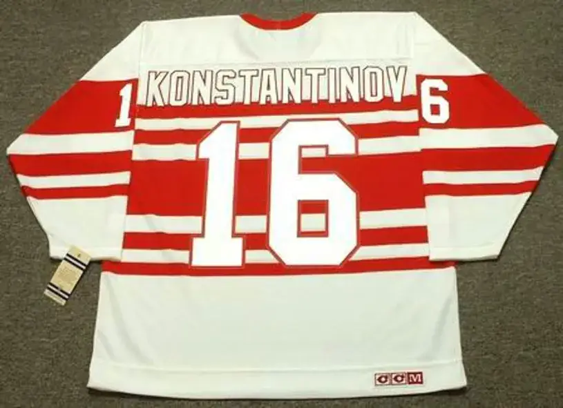 VLADIMIR KONSTANTINOV Detroit Red Wings 1992 CCM Vintage Throwback Jersey 