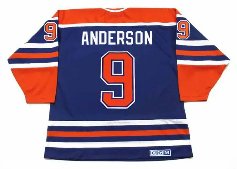 GLENN ANDERSON Edmonton Oilers 1987 Away CCM NHL Vintage Throwback Jersey 