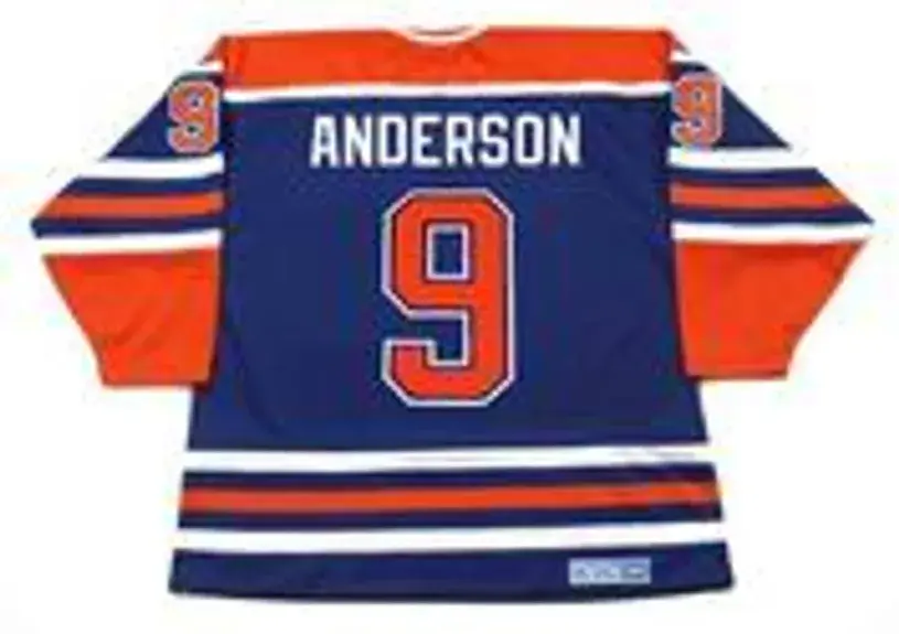 GLENN ANDERSON Edmonton Oilers 1987 Away CCM NHL Vintage Throwback Jersey 