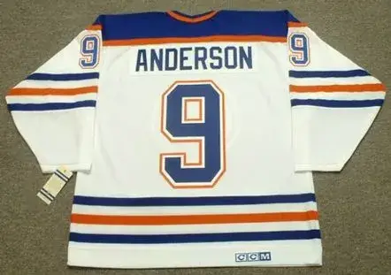 GLENN ANDERSON Edmonton Oilers 1987 Home CCM NHL Vintage Throwback Jersey 