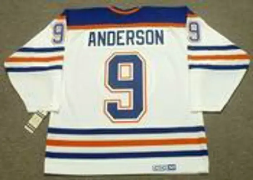 GLENN ANDERSON Edmonton Oilers 1987 Home CCM NHL Vintage Throwback Jersey 
