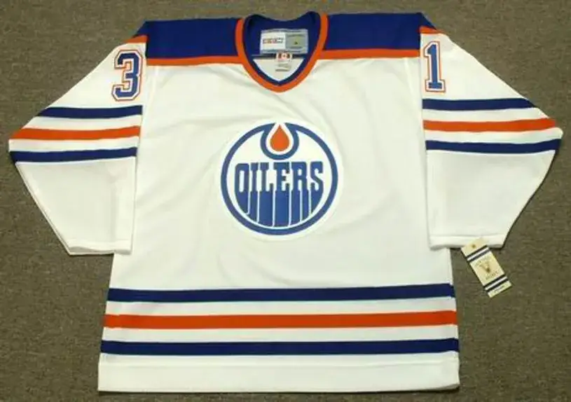 GRANT FUHR Edmonton Oilers 1987 CCM Vintage Throwback Home NHL Jersey