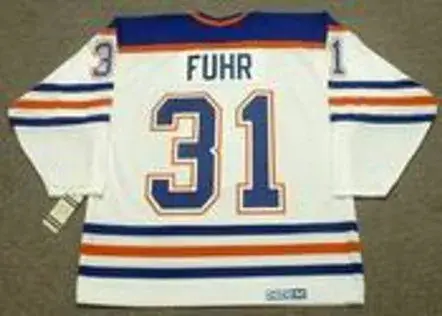 GRANT FUHR Edmonton Oilers 1987 CCM Vintage Throwback Home NHL Jersey 