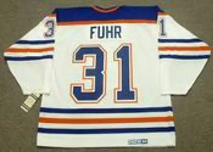 GRANT FUHR Edmonton Oilers 1987 CCM Vintage Throwback Home NHL Jersey 