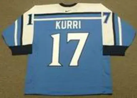 JARI KURRI 1998 Team Finland Nike Olympic Throwback Hockey Jersey 