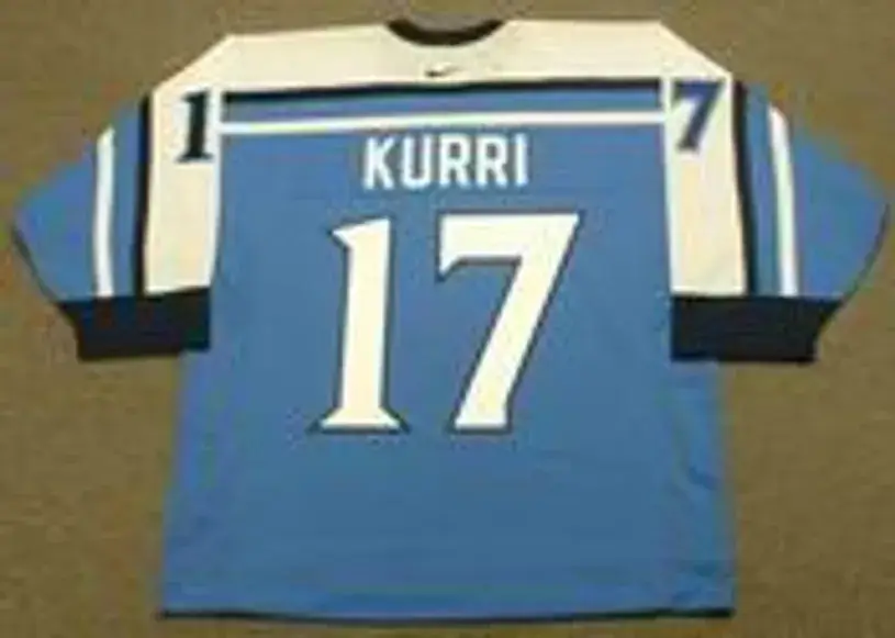 JARI KURRI 1998 Team Finland Nike Olympic Throwback Hockey Jersey 
