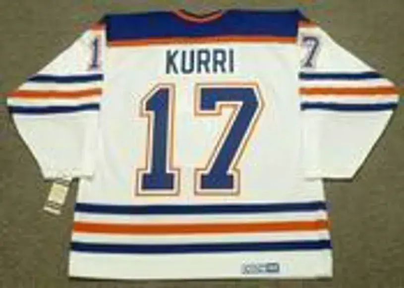 JARI KURRI Edmonton Oilers 1987 CCM Vintage Throwback Home NHL Jersey 