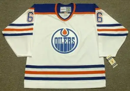 JEFF BEUKEBOOM Edmonton Oilers 1987 CCM Vintage Throwback Home NHL Jersey