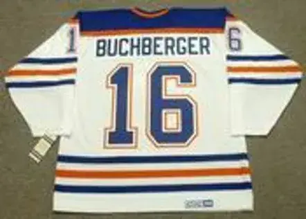 KELLY BUCHBERGER Edmonton Oilers 1990 CCM Vintage Throwback Home NHL Jersey 